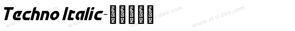 Techno Italic字体转换